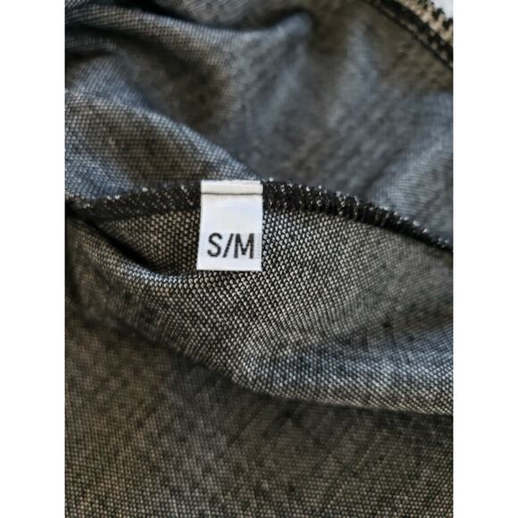 Noblu Black Plaid Dress Cotton & Spandex Sleeveles Size M Floral Lace - Picture 6 of 6